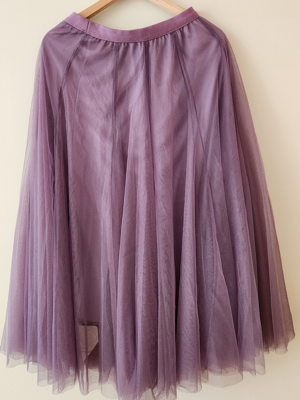 Chickwish Elegant Lavender Tulle Midi Skirt - Women